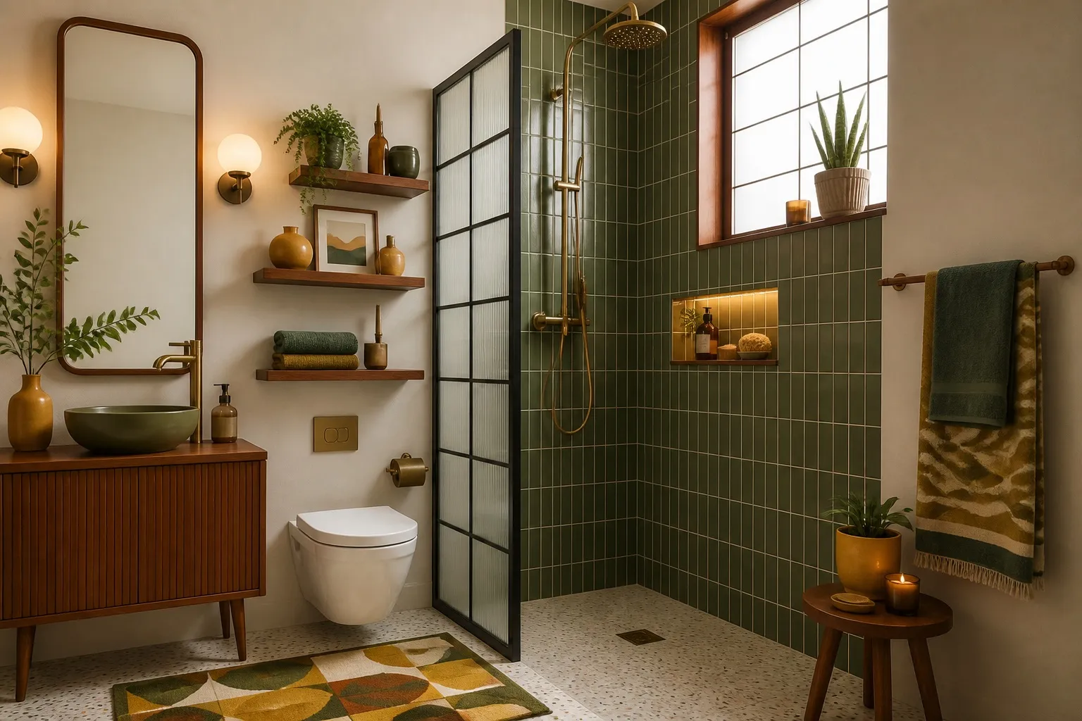Interior design app result for a bathroom