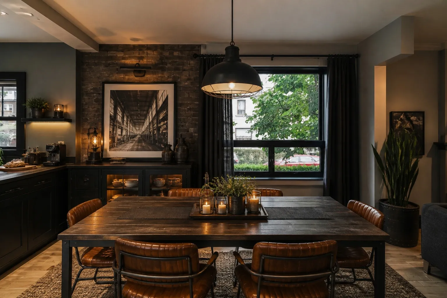 AI interior design for a dining corner