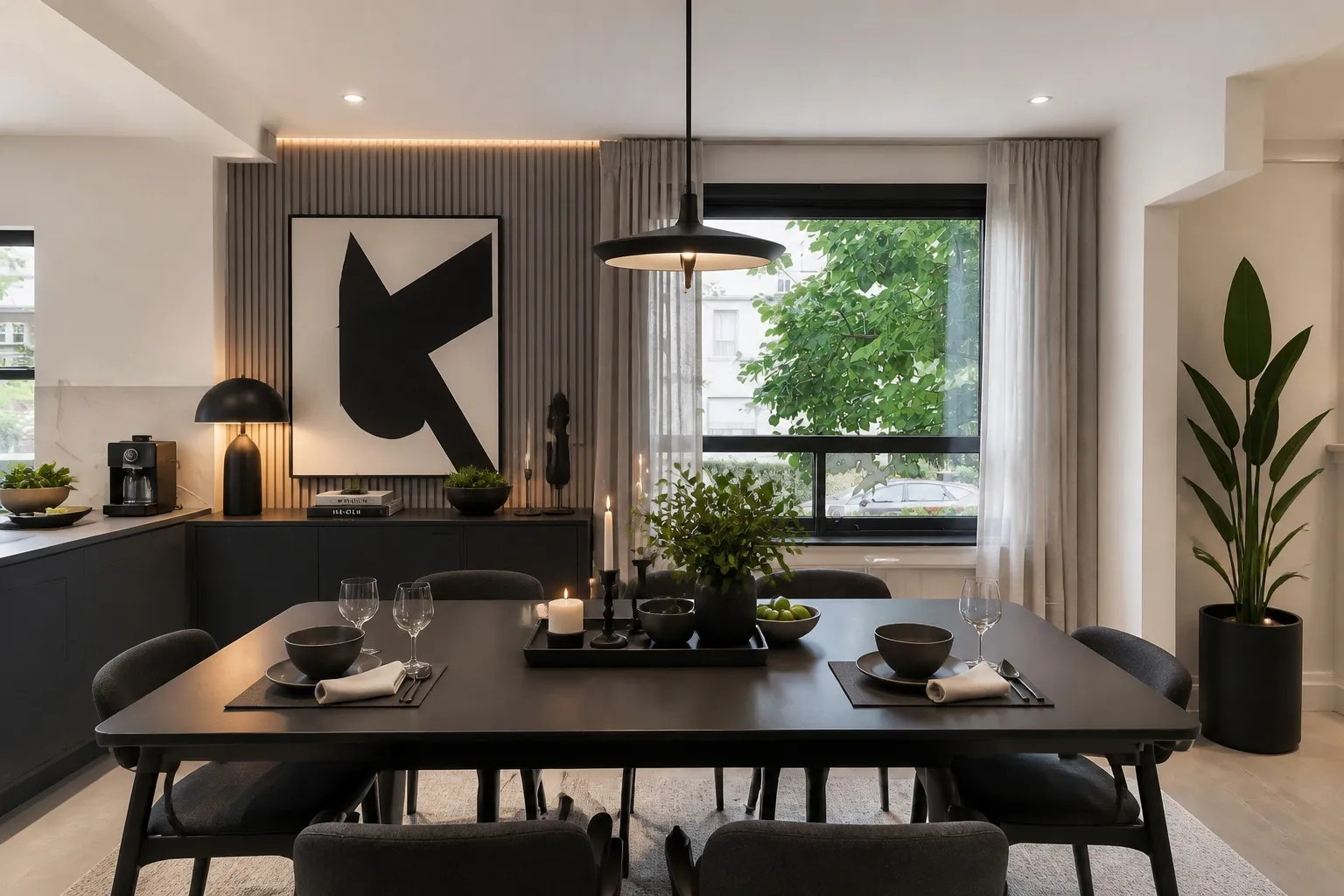 Home interior AI result for a dining corner