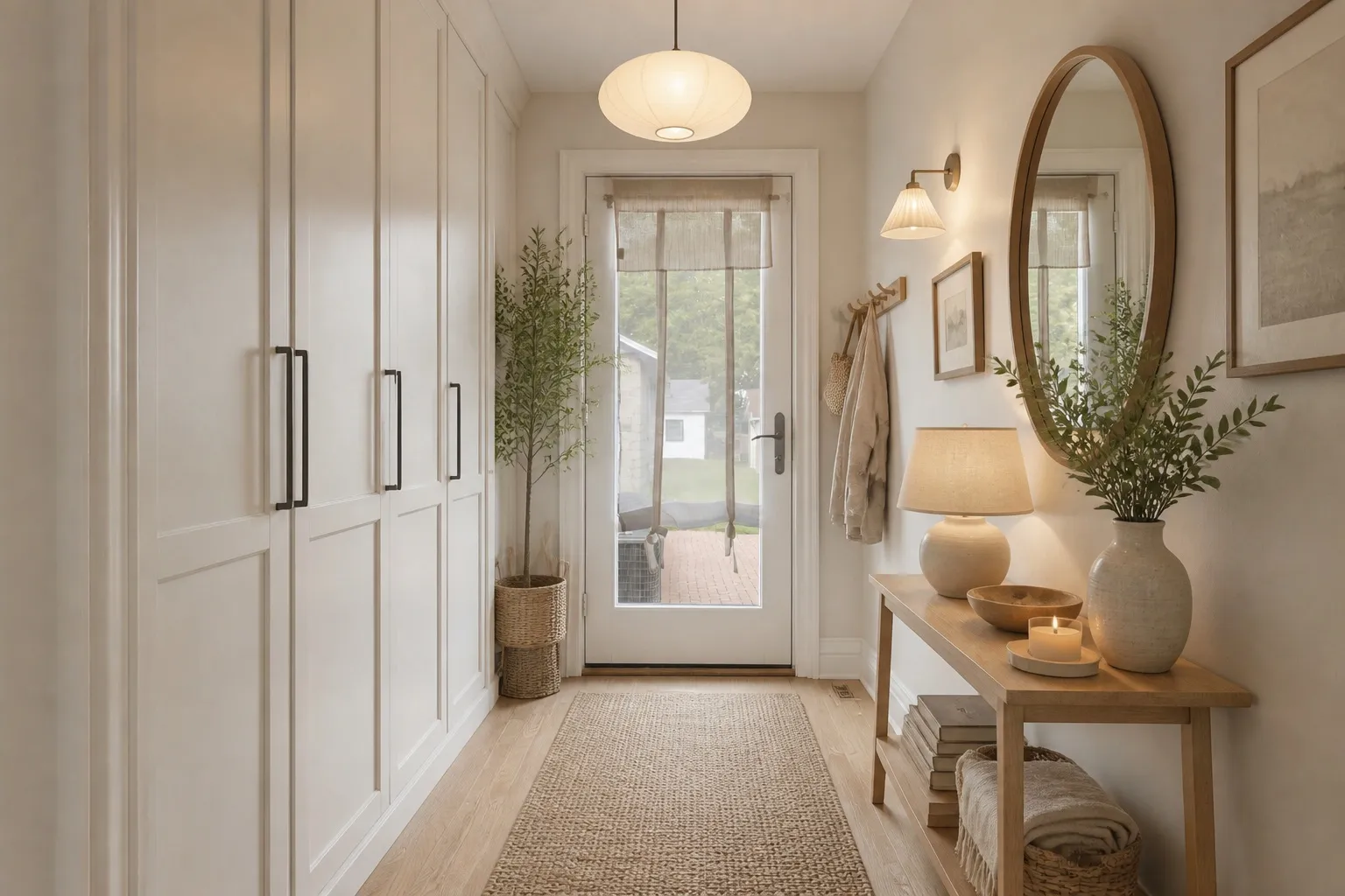 Interior AI redesigning a hallway