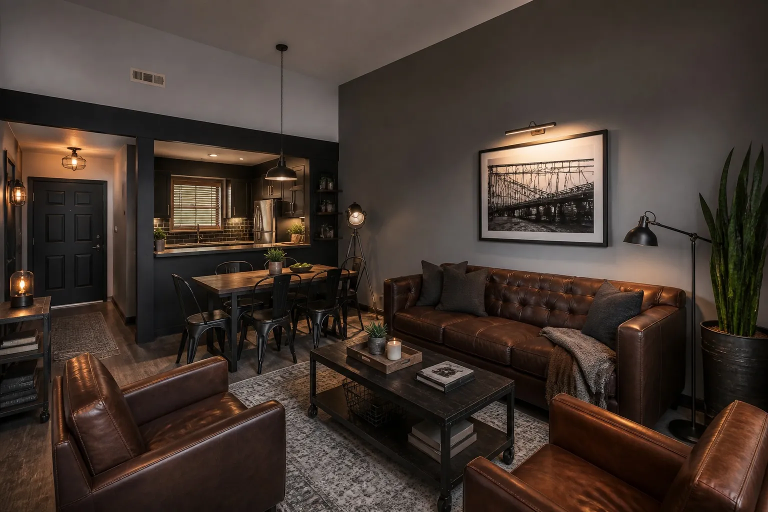 Living room in Industrial style