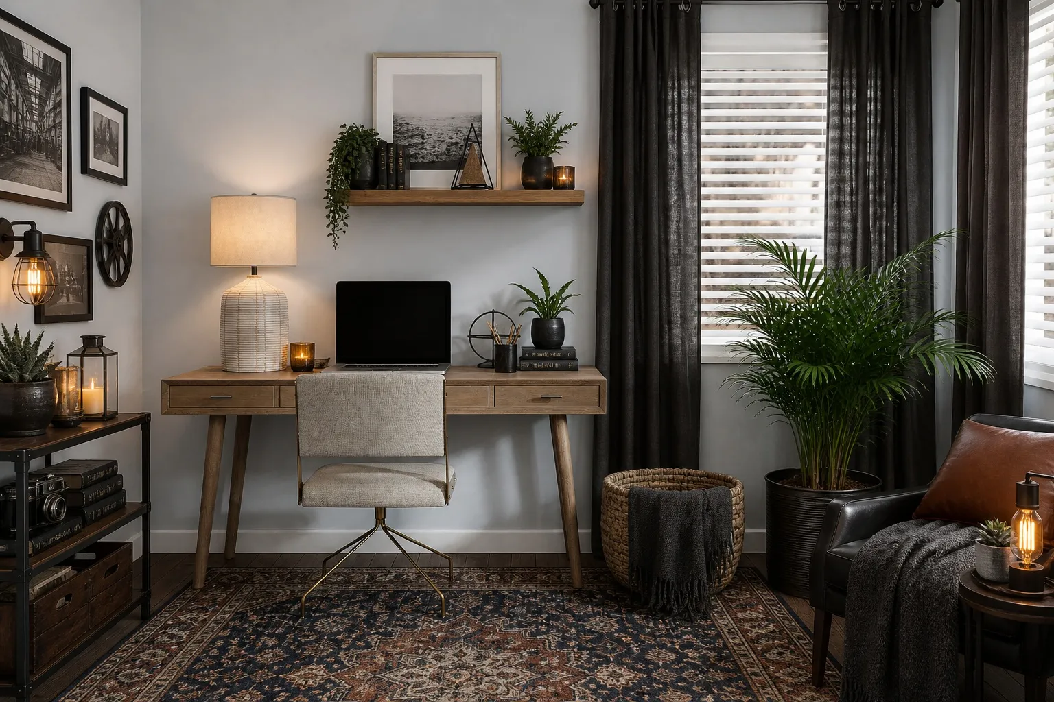 AI home design app result for a home office